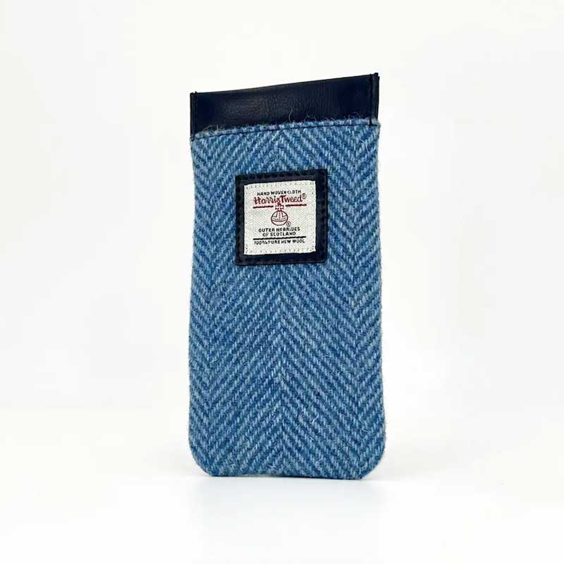 Harris Tweed Glasses Sleeve in Sky Blue - Afbeelding 4