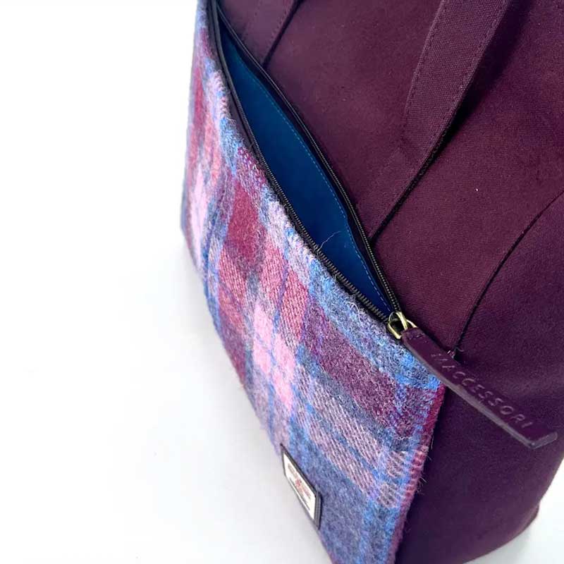 Harris_Tweed_Travel_Messenger_Bag_In_Pastel_Pink Harris_Tweed_Travel_Messenger_Bag_In_Pastel_Pink