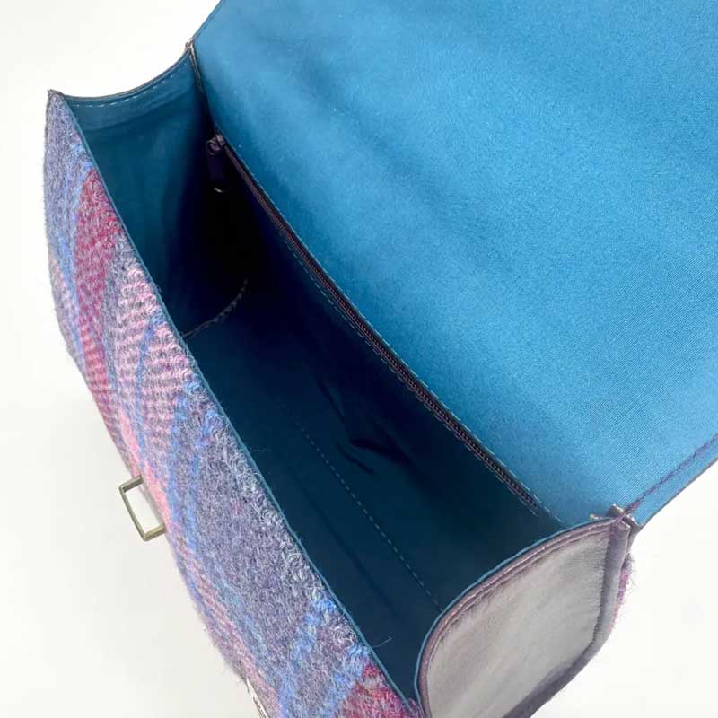 Harris Tweed Mini Day Bag In Pastel Pink – Image 8
