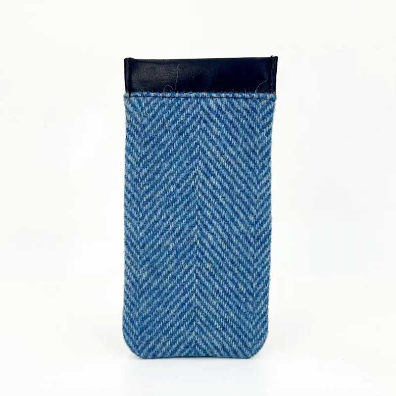 Harris Tweed Glasses Sleeve in Sky Blue - Afbeelding 5