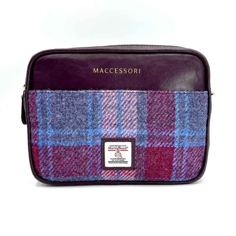 Harris Tweed Camera Bag In Pastel Pink - Afbeelding 3