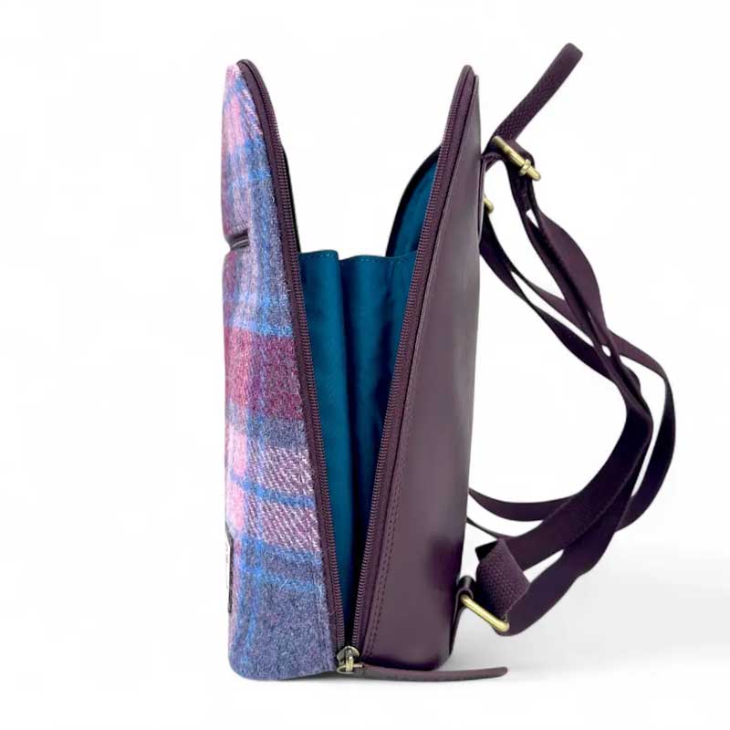 Harris Tweed Backpack In Pastel Pink - Afbeelding 4