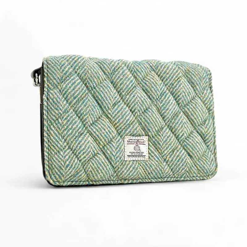 Harris_Tweed_Quilt_Shoulder_Bag_In_Turquoise_Herringbone Harris_Tweed_Quilt_Shoulder_Bag_In_Turquoise_Herringbone