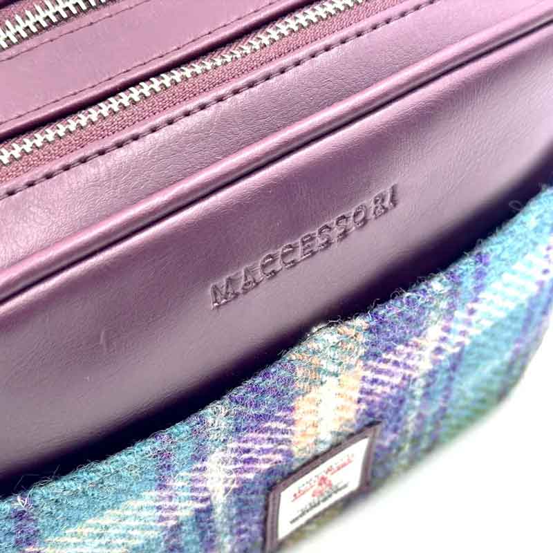 Harris Tweed Camera Bag In Green/Purple Plaid - Afbeelding 7