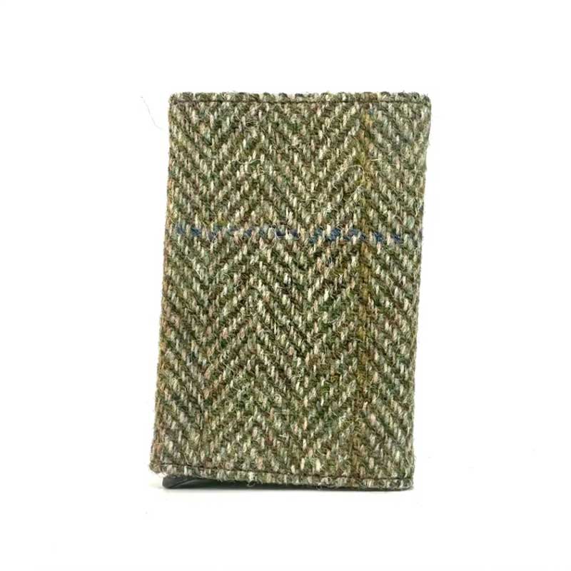 Harris Tweed Pop Up Card Holder In Country Green - Afbeelding 4