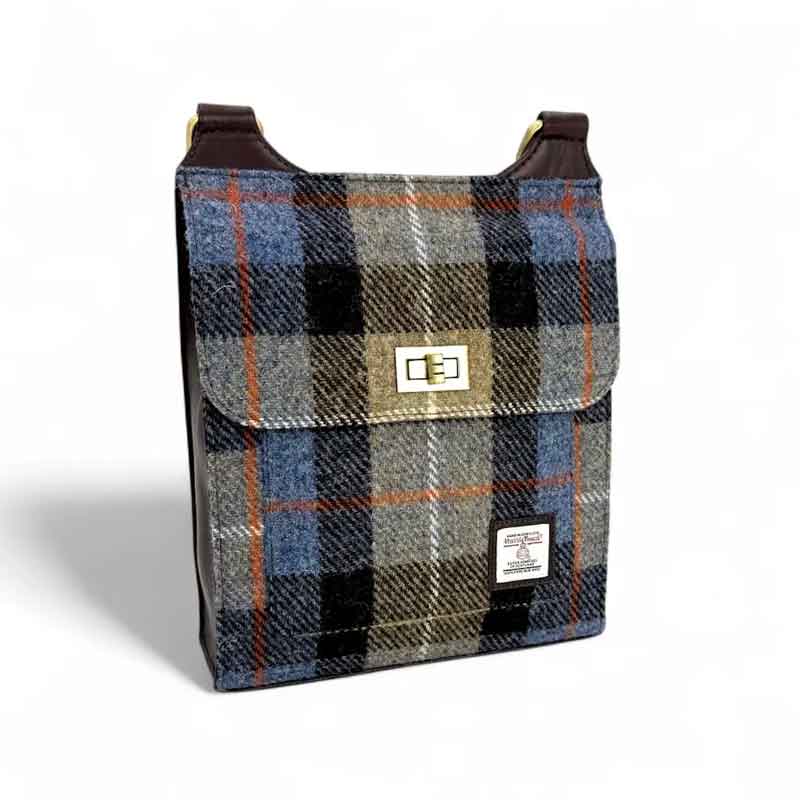 Harris_Tweed_Satchel_Bag_In_Blue_Brown_Check Harris_Tweed_Satchel_Bag_In_Blue_Brown_Check