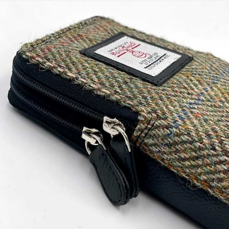 Harris Tweed Double Glasses Sleeve in Country Green - Afbeelding 3