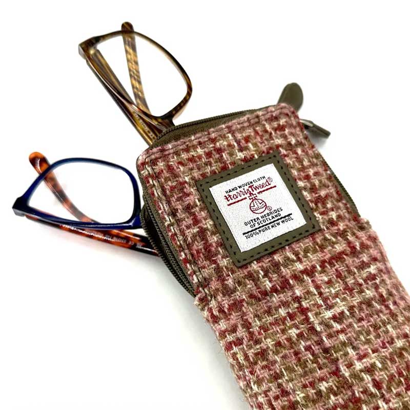 Harris_Tweed_Double_Glasses_Sleeve_in_Maple Harris_Tweed_Double_Glasses_Sleeve_in_Maple