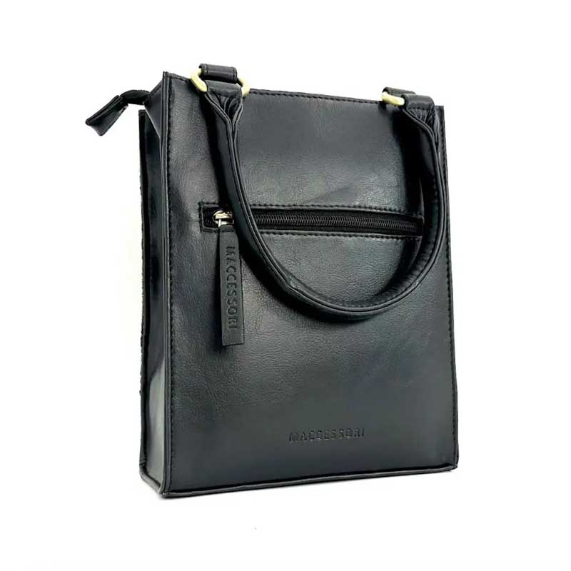 Harris Tweed Quilt Mini Tote Bag In Charcoal - Afbeelding 3