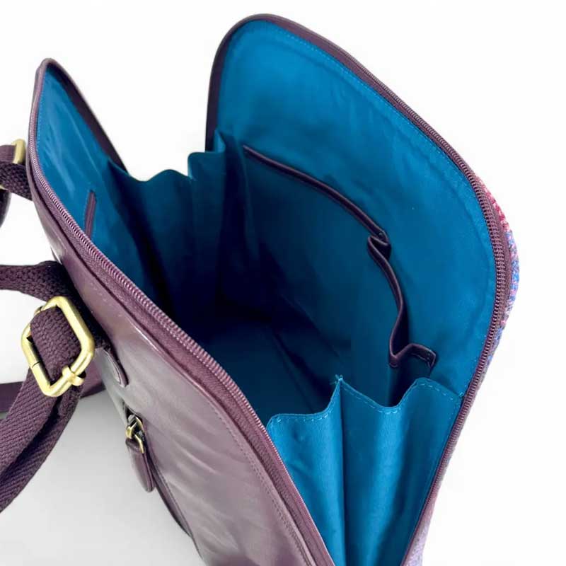 Harris Tweed Backpack In Pastel Pink - Afbeelding 5