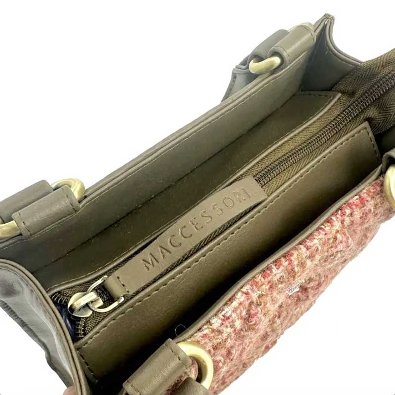 Harris Tweed Quilt Mini Tote Bag In Maple - Afbeelding 5