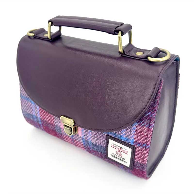 Harris Tweed Mini Day Bag In Pastel Pink – Image 5