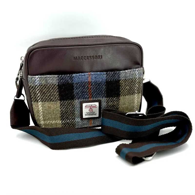 Harris_Tweed_Camera_Bag_In_Blue_Brown_Check Harris_Tweed_Camera_Bag_In_Blue_Brown_Check