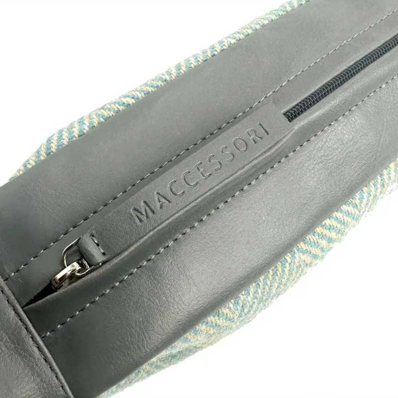 Harris Tweed Sling Bag In Turquoise Herringbone - Afbeelding 4