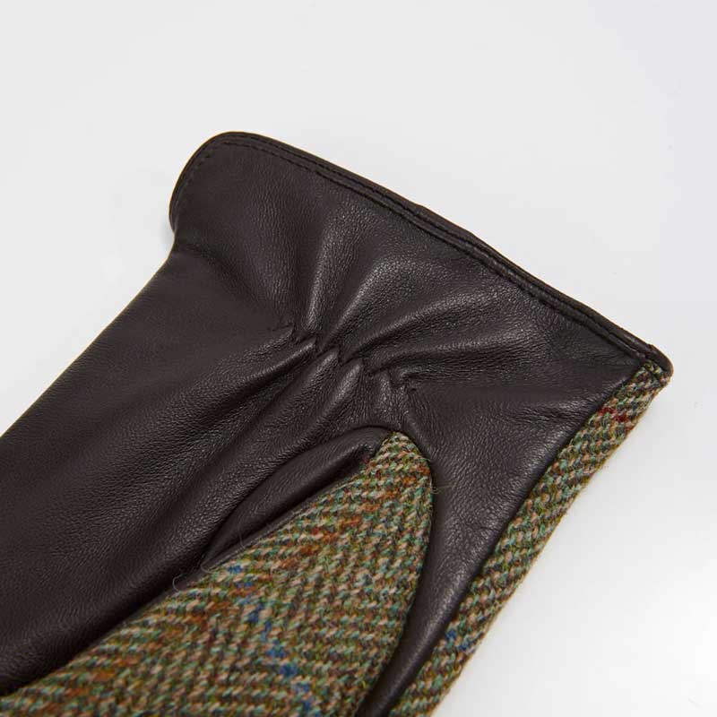 Men's Harris Tweed Gloves In Chestnut Herringbone – Image 3
