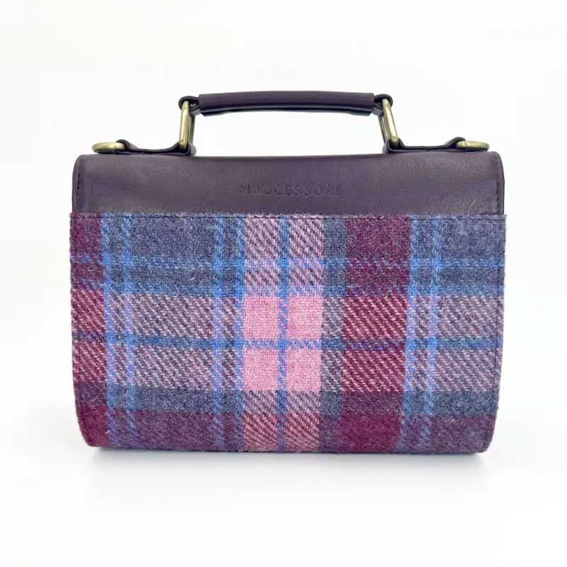Harris Tweed Mini Day Bag In Pastel Pink – Image 4