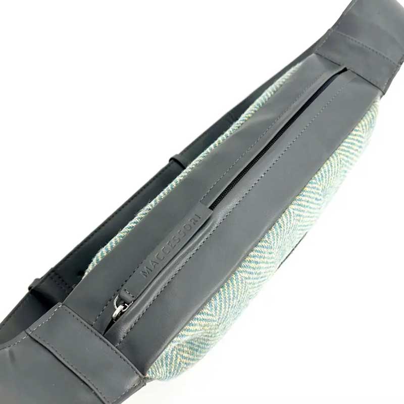 Harris Tweed Sling Bag In Turquoise Herringbone - Afbeelding 6