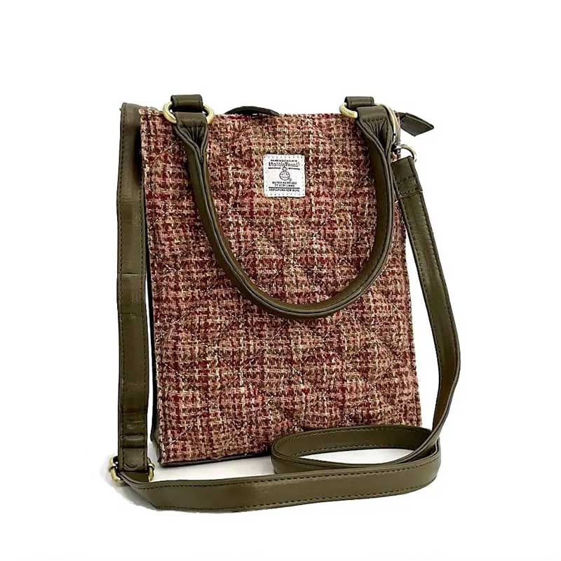 Harris Tweed Quilt Mini Tote Bag In Maple - Afbeelding 7