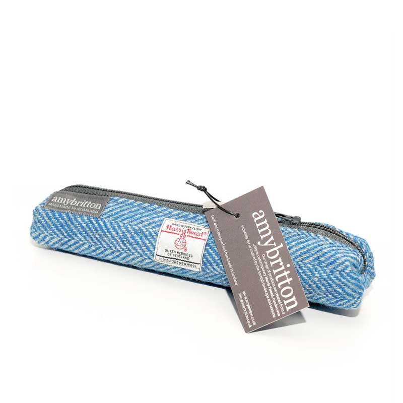 Harris_Tweed_Landscape_Slim_Pencil_Case_Kingfisher