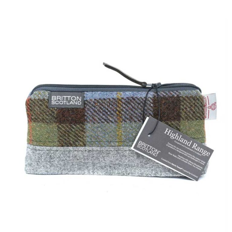 Sac Rangement Toilette Gris Sac De Lavage En Harris Tweed