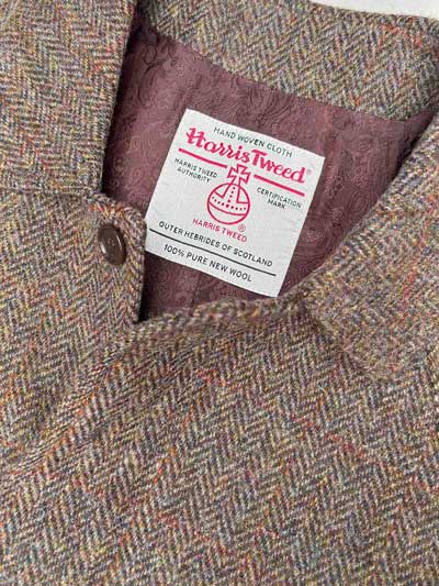 Harris Tweed Overjas Raglan, Brown - Afbeelding 3
