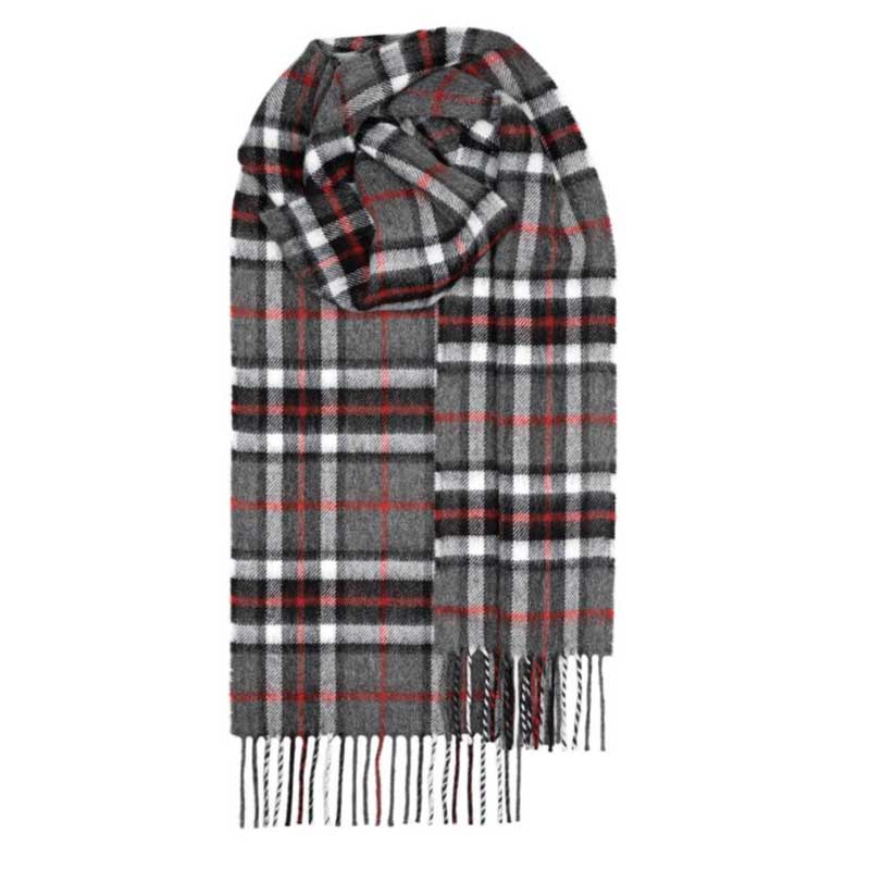 Bowhill_Thomson_Grey_Tartan_Lambswool_Scarf Bowhill_Thomson_Grey_Tartan_Lambswool_Scarf