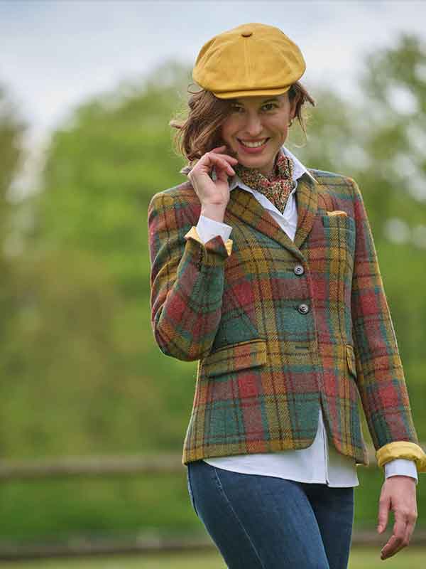 Veste femme Harris Tweed Ava en tartan coloré