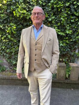 Veste en velours côtelé " London " beige