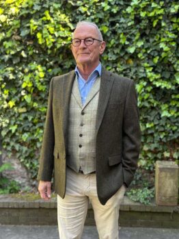 Sheppard & Jones, veste en tweed vert foncé