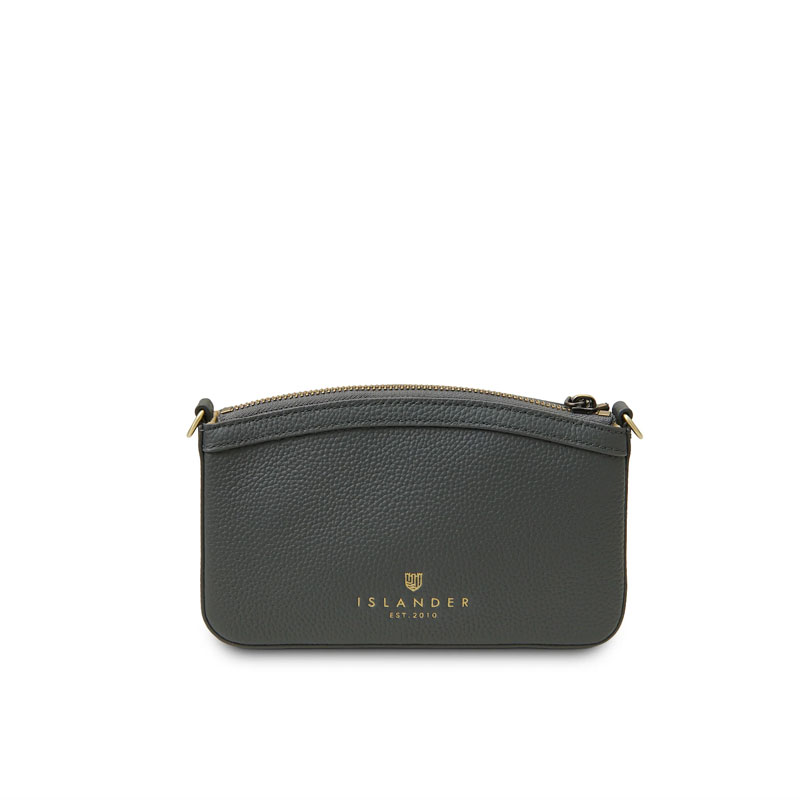 Harris Tweed Shoulder Bag, The Ailsa, Black & Grey Herringbone - Afbeelding 3
