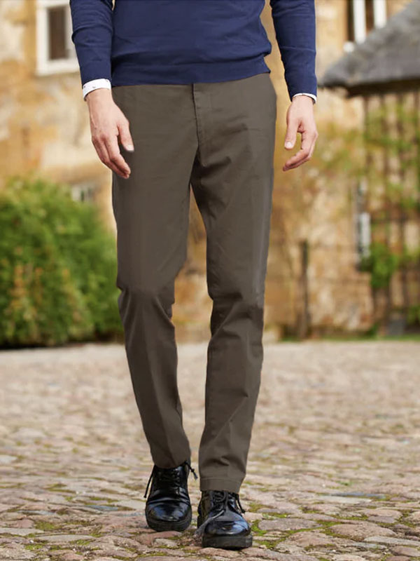 Pantalon en coton marron Wellington