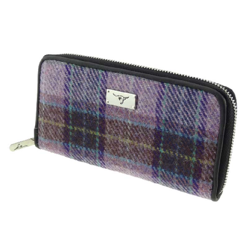 Harris_Tweed_Purse_Pink_Lila_check Harris_Tweed_Purse_Pink_Lila_check