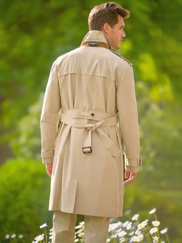 Heren TrenchCoat "Chelsea" In Beige - Afbeelding 3