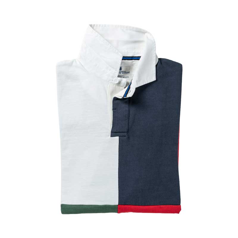 Heritage Rugby Shirt Quarter Dress Blue, Red - Afbeelding 3
