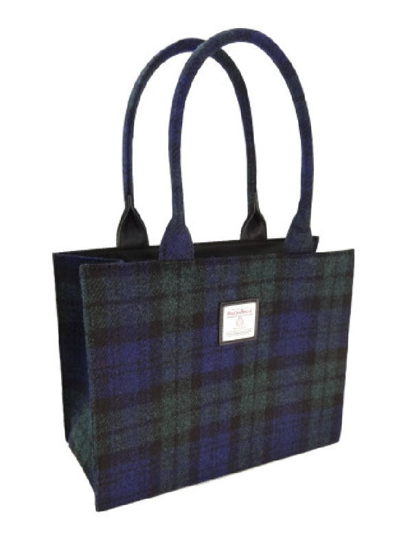 Sac cabas Glencoe Full Harris Tweed noir