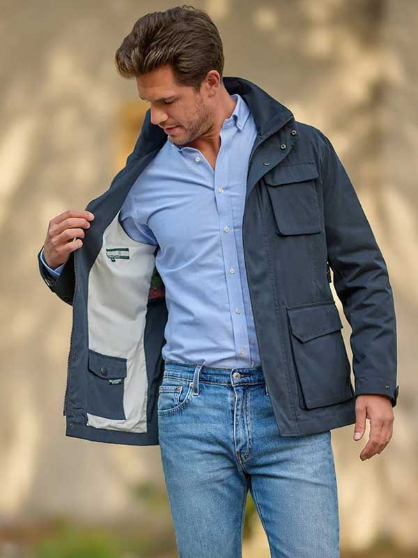 Herenfieldjacket "Standford" In Navy – Image 3