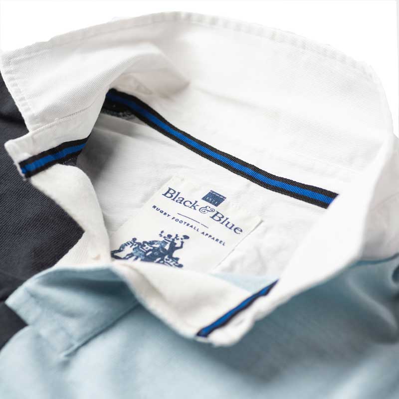 Heritage Rugby Shirt Quarter Asphalt Sky Blue - Afbeelding 6