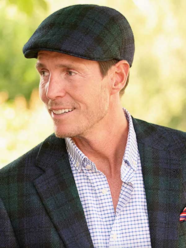 Harris_Tweed_Flat_Cap_Henry_In_Black_Watch