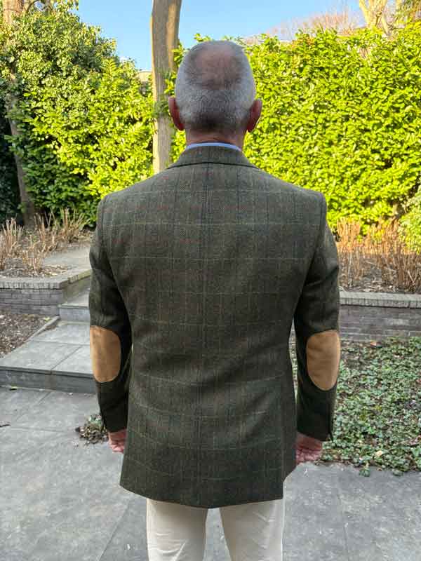 Sheppard & Jones, Tweed Jacket In Dark Green Check – Image 2