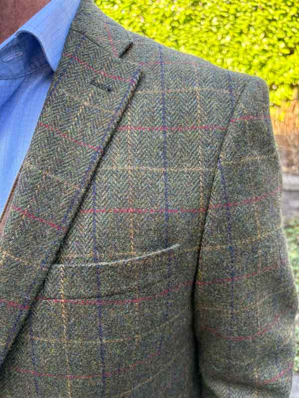 Sheppard & Jones, Tweed Jacket In Dark Green Check – Image 3