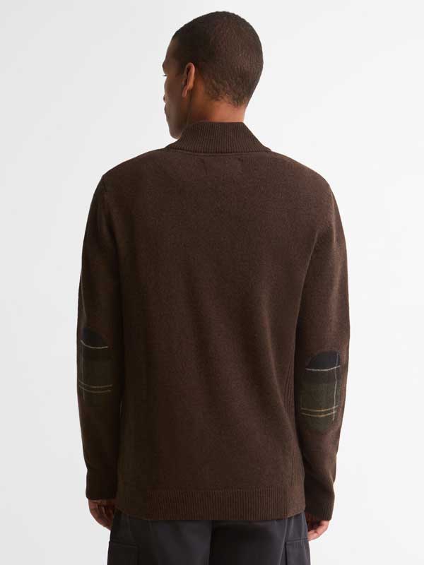 Barbour Holden Half Zip Knitted Jumper Dark Oak – Image 3