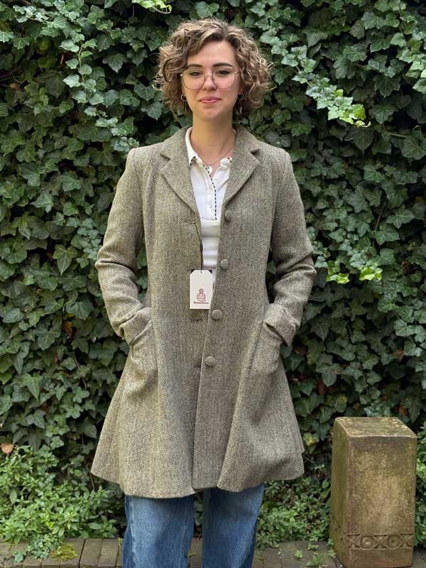Veste femme Harris Tweed Zoe en sauge 1