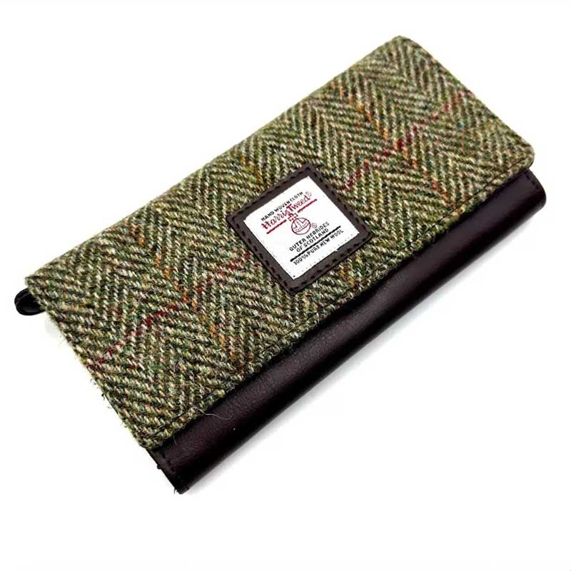 Harris Tweed Ladies Envelope Purse In Country Green - Afbeelding 6