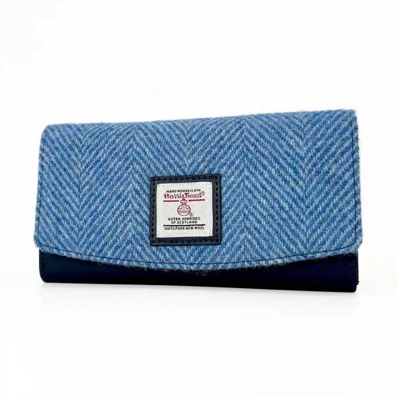 Harris_Tweed_Ladies_Envelope_Purse_In_Sky_Blue