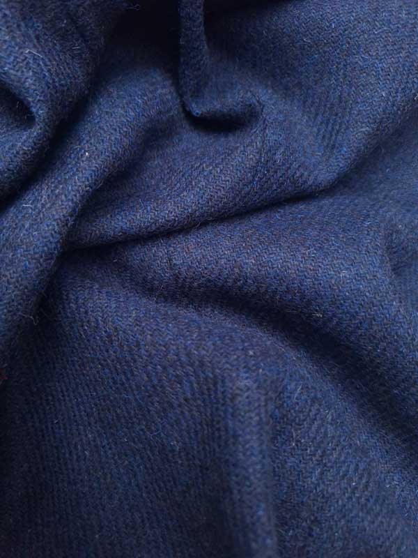 Harris Tweed Vestje "Wales" Met Revers In Ink Blue - Afbeelding 5