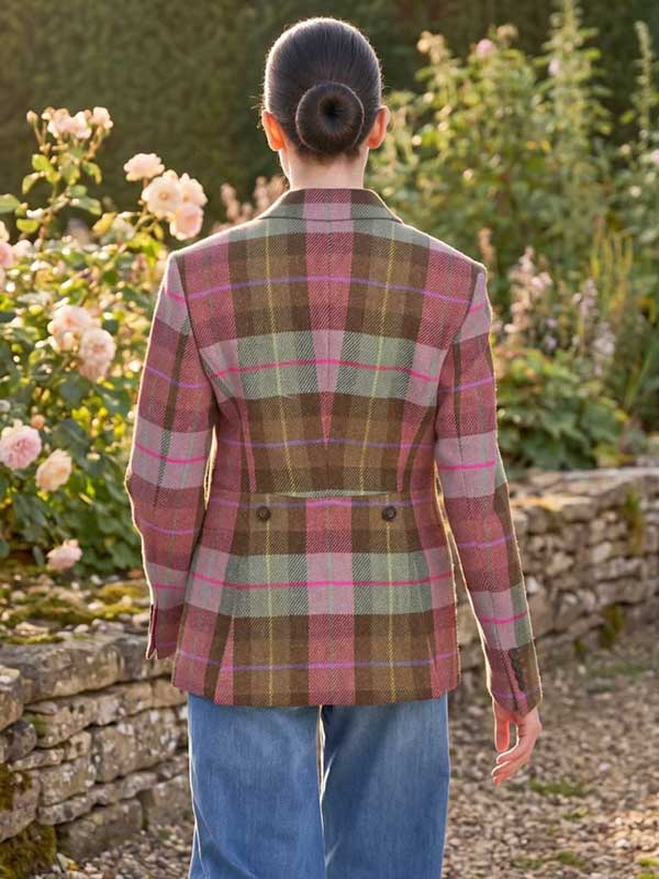 Harris Tweed Dames Jasje "Carola" In Tartan Check - Afbeelding 2