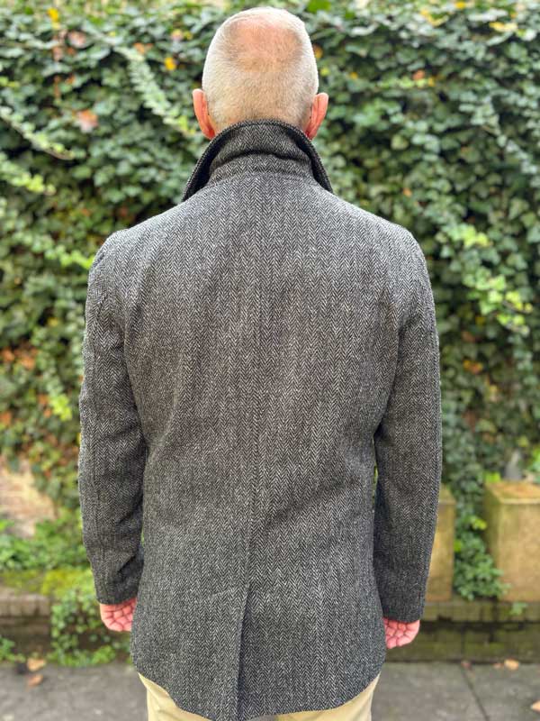 Harris Tweed Coat, P-Coat - Charcoal - Afbeelding 3