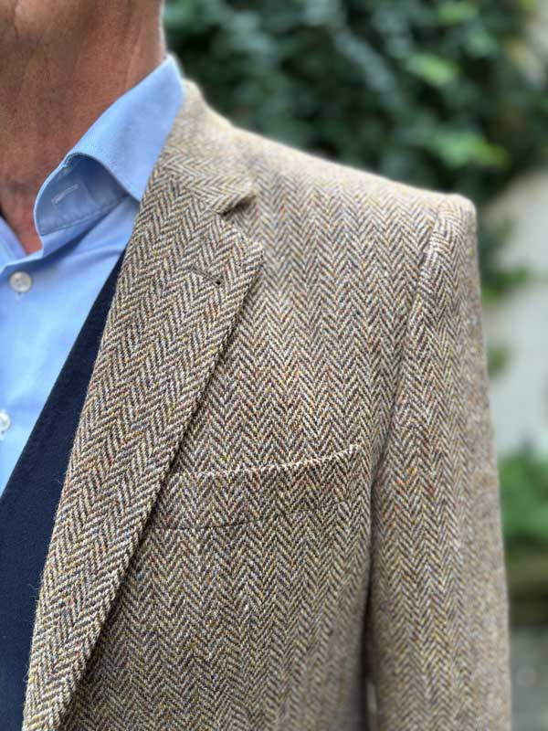Harris Tweed Jacket 624 Leather Buttons - Afbeelding 4