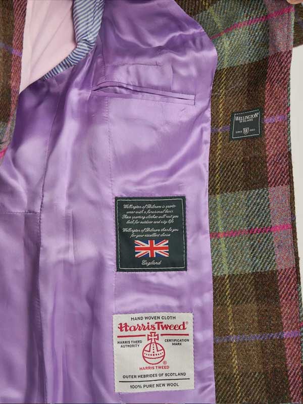 Harris Tweed Dames Jasje "Carola" In Tartan Check - Afbeelding 4