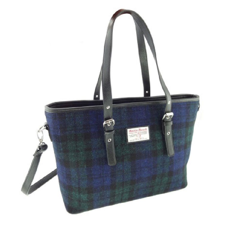 Harris_Tweed__Spey__Tote_Bag__In_Black_Watch Harris_Tweed__Spey__Tote_Bag__In_Black_Watch
